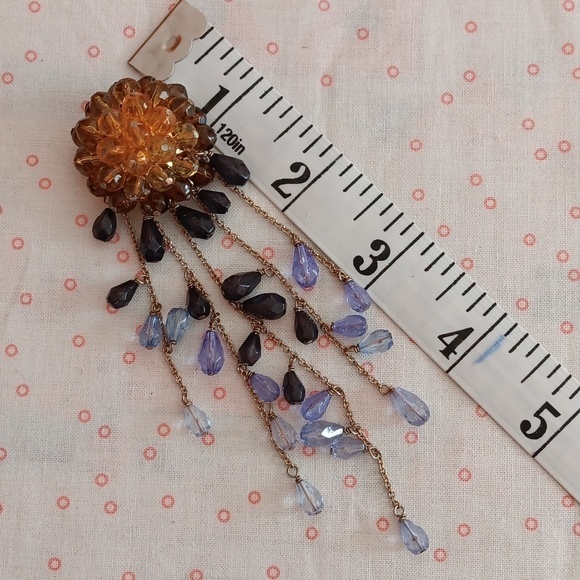 Gold Tone Vintage Grape Vine Sunburst Brooch - Picture 3 of 8